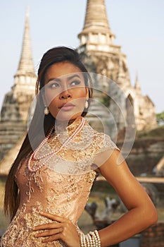 Model at Ayutthaya Temple