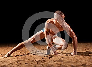 Model on the beach photo