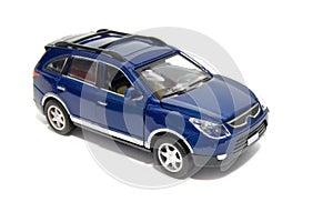Model of blue car
