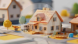 model creating a low poly vr property model