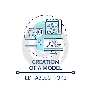 Model creation concept icon