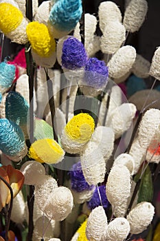 Model among the flowersl in vase