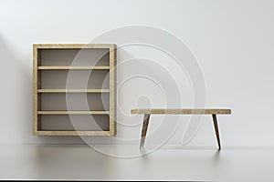 Model of furniture in the living room, 3d rendering