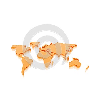 Model of the geographical world map photo
