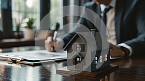 The model house and contract.AI generated image