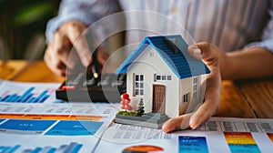 A model house with documents.AI generated image