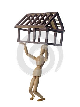 Model of house and dummy