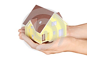 Model house in hand