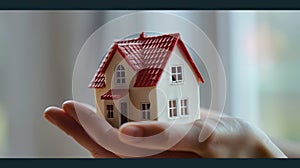 The model house in hand.AI generated image