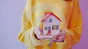 The model house and keys.AI generated image