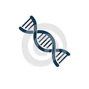 Model of human DNA, double helix vector illustration. Genetic en