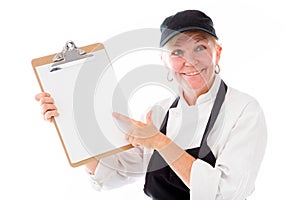 Model isolated on white with blank score board