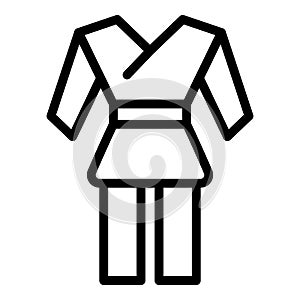 Model kimono icon outline vector. Cad gi