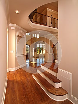 Model Luxury Home Interior Hallway with stairs