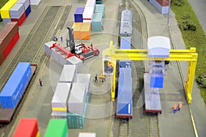 Model merchandise railway station