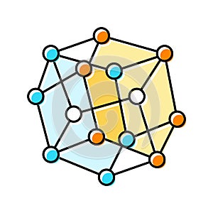 model molecular structure color icon vector illustration