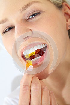 Model with nice teeth