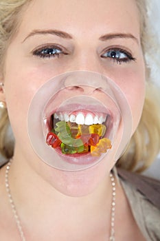 Model with nice teeth