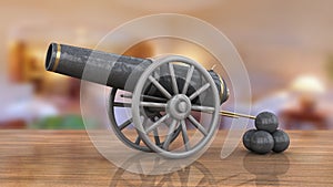 Model of old cannon