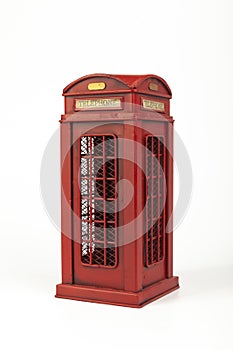 Model of an old telephone booth