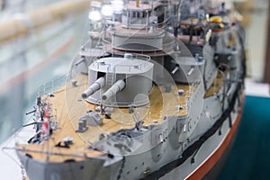 Model of an old warship