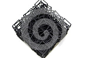 Model printed on 3D printer isolated on white background.