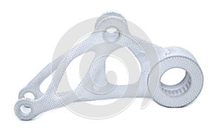 Model printed on 3D printer isolated on white background