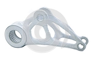 Model printed on 3D printer isolated on white background