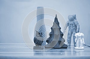 Model printed on 3d printer. Progressive modern additive technology