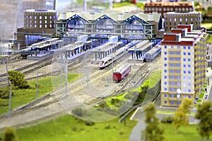 Model of railway station