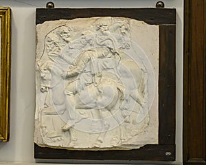 Model reliefs in The Pinacota Ambrosiana, the Ambrosian art gallery in Milan, Italy photo