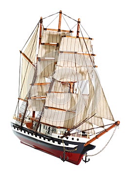 Model of sailing frigate.