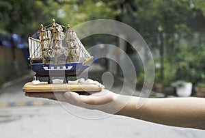 Model of a sailing ship