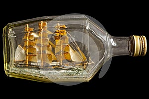 Model ship in bottle