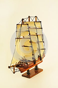 Model Ship ,Clipper,Barque white background