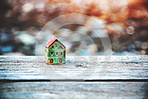 Model of small house as symbol