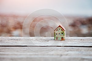 Model of small house as symbol