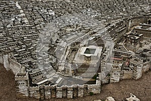 Model of the southern part of the old city with a water reservoi