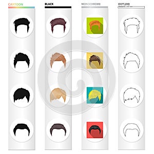 Model, style, wig and other web icon in different style.theaters, circus, entourage icons in set collection.