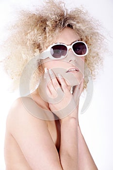 Model with sun glasses