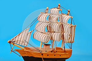 Model of tall sailing ship