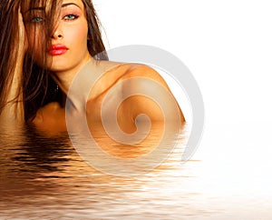 model in water