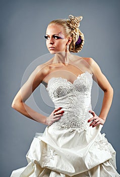Model in a wedding dressd