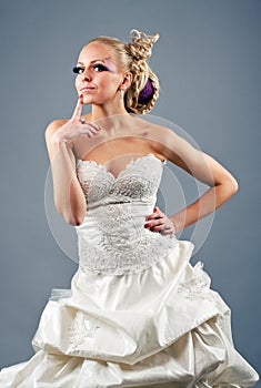 Model in a wedding dressd