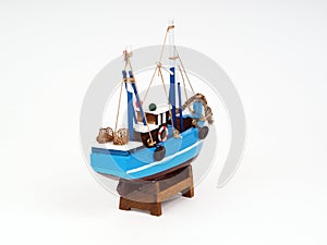 Model of a wooden boat