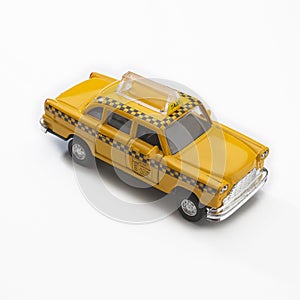 model of yellow new york city taxi cab