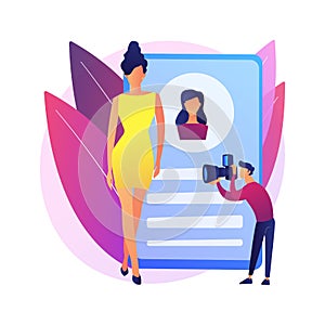 Modeling agency abstract concept vector illustration.