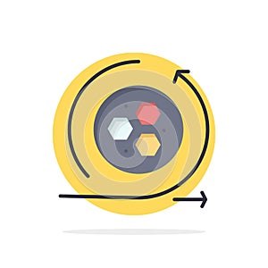 Modeling, Api, Modeling, Science Abstract Circle Background Flat color Icon
