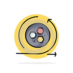 Modeling, Api, Modeling, Science Abstract Circle Background Flat color Icon