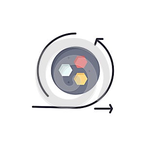 Modeling, Api, Modeling, Science  Flat Color Icon. Vector icon banner Template